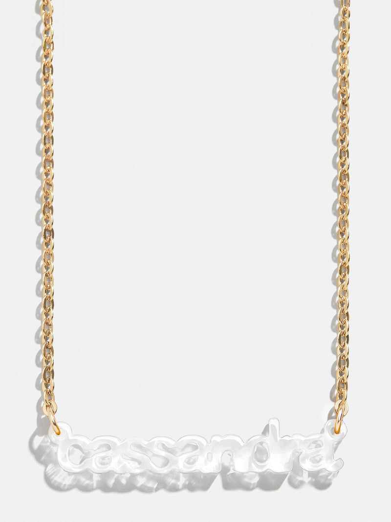 BaubleBar Crystal (Clear) - 
    Customizable nameplate necklace
  
