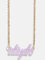 BaubleBar Translucent Purple - 
    Customizable nameplate necklace
  

