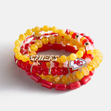 NFL Beaded Bracelet Set - Kansas City Chiefs