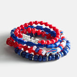 NFL Beaded Bracelet Set - Buffalo Bills
