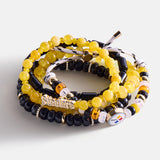 NFL Beaded Bracelet Set - Pittsburgh Steelers
