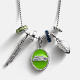 NFL Cluster Charm Necklace - Seattle Seahawks