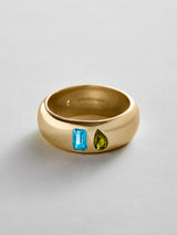 BaubleBar Blue Zircon|Peridot - 
    Personalized crystal ring
  
