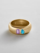 BaubleBar Light Amethyst|Blue Zircon - 
    Personalized crystal ring
  

