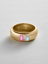BaubleBar Rose|Aquamarine - 
    Personalized crystal ring
  
