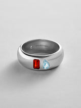 BaubleBar Garnet|Aquamarine - 
    Personalized crystal ring
  

