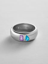 BaubleBar Light Amethyst|Blue Zircon - 
    Personalized crystal ring
  

