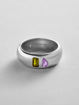 BaubleBar Peridot|Light Amethyst - 
    Personalized crystal ring
  
