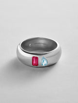 BaubleBar Ruby|Aquamarine - 
    Personalized crystal ring
  
