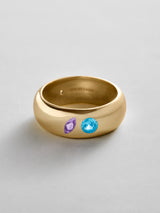 BaubleBar Light Amethyst|Blue Zircon - 
    Personalized crystal ring
  
