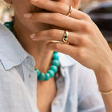 Multi-Stone Puffy Custom Birthstone Ring - Gold