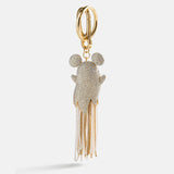 Disney Mickey Mouse Crystal Ghost Bag Charm - White