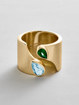 BaubleBar Aquamarine|Emerald - 
    Personalized crystal ring
  
