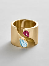 BaubleBar Aquamarine|Ruby - 
    Personalized crystal ring
  
