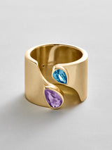 BaubleBar Light Amethyst|Blue Zircon - 
    Personalized crystal ring
  
