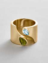 BaubleBar Peridot|Aquamarine - 
    Personalized crystal ring
  
