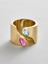 BaubleBar Rose|Aquamarine - 
    Personalized crystal ring
  
