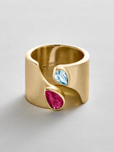 BaubleBar Ruby|Aquamarine - 
    Personalized crystal ring
  
