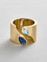 BaubleBar Sapphire|Aquamarine - 
    Personalized crystal ring
  
