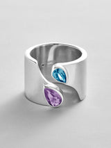 BaubleBar Light Amethyst|Blue Zircon - 
    Personalized crystal ring
  
