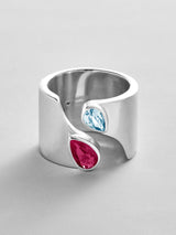 BaubleBar Ruby|Aquamarine - 
    Personalized crystal ring
  
