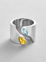 BaubleBar Topaz|Aquamarine - 
    Personalized crystal ring
  
