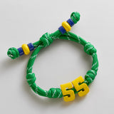 Team Knotty Varsity Custom Bracelet - Brazil Double Digit