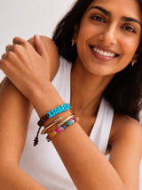 BaubleBar Wear Everywhere Waterproof Custom Bracelet - Tiger's Eye/Turquoise - 
    Personalized name bracelet 
  
