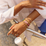 Wear Everywhere Waterproof Custom Bracelet - Light Multi/Pink