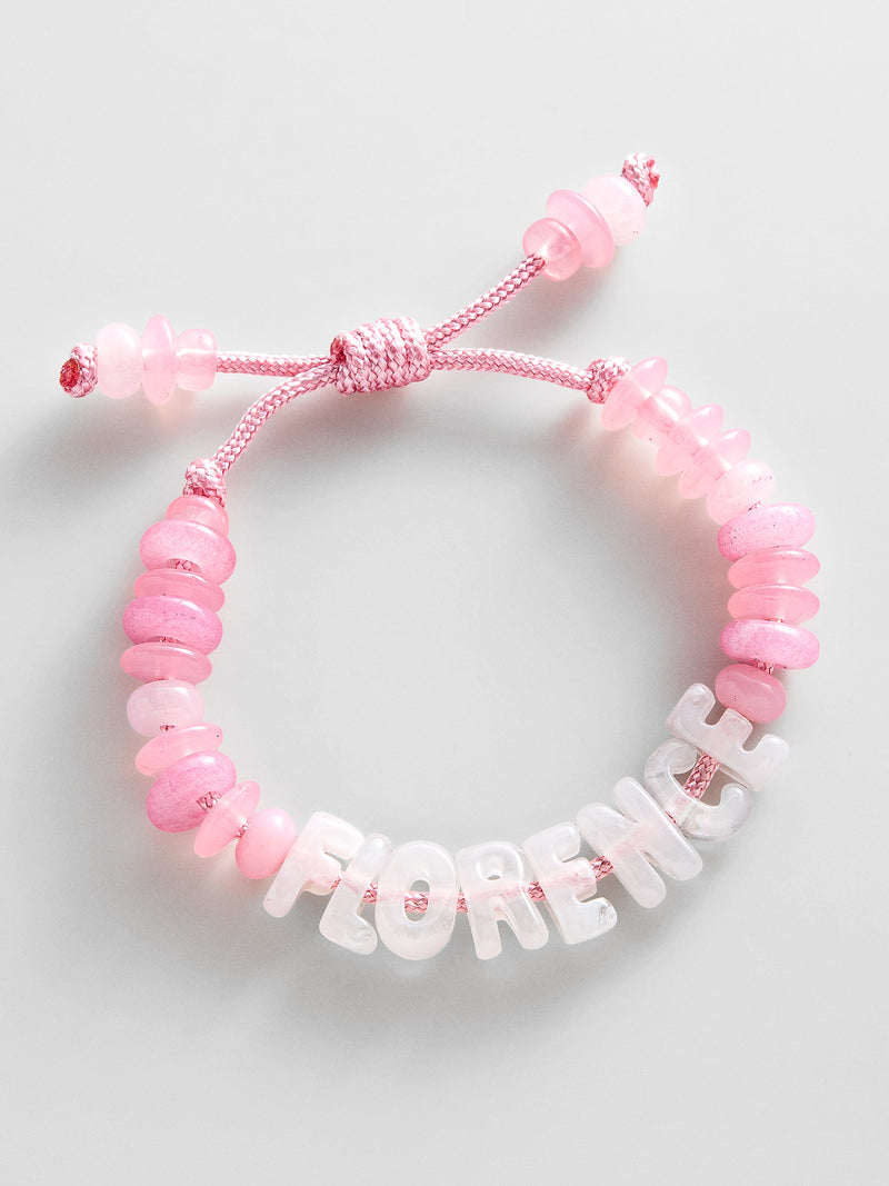 Wear Everywhere Waterproof Custom Bracelet - Light Pink/White Quartz
