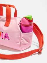 BaubleBar Thready to Go Kids' Custom Duffle - Pink/Red Multi - 
    Children's day bag
  
