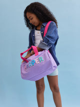BaubleBar Thready to Go Kids' Custom Duffle - Lilac/Blue Multi - 
    Children's day bag
  

