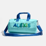 Thready to Go Kids' Custom Duffle - Light Blue/Blue Multi