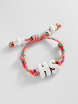 BaubleBar Knotty Enamel Initial Custom Bracelet - Multi/White Double Letter - 
    Personalized letter bracelet

  
