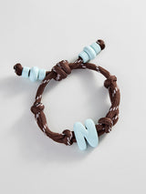 BaubleBar Knotty Enamel Initial Custom Bracelet - Brown/Blue Single Letter - 
    Ends Friday: Enjoy 20% Off 
  
