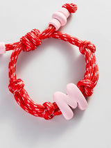 BaubleBar Knotty Enamel Initial Custom Bracelet - Red/Pink Single Letter - 
    Personalized letter bracelet

  
