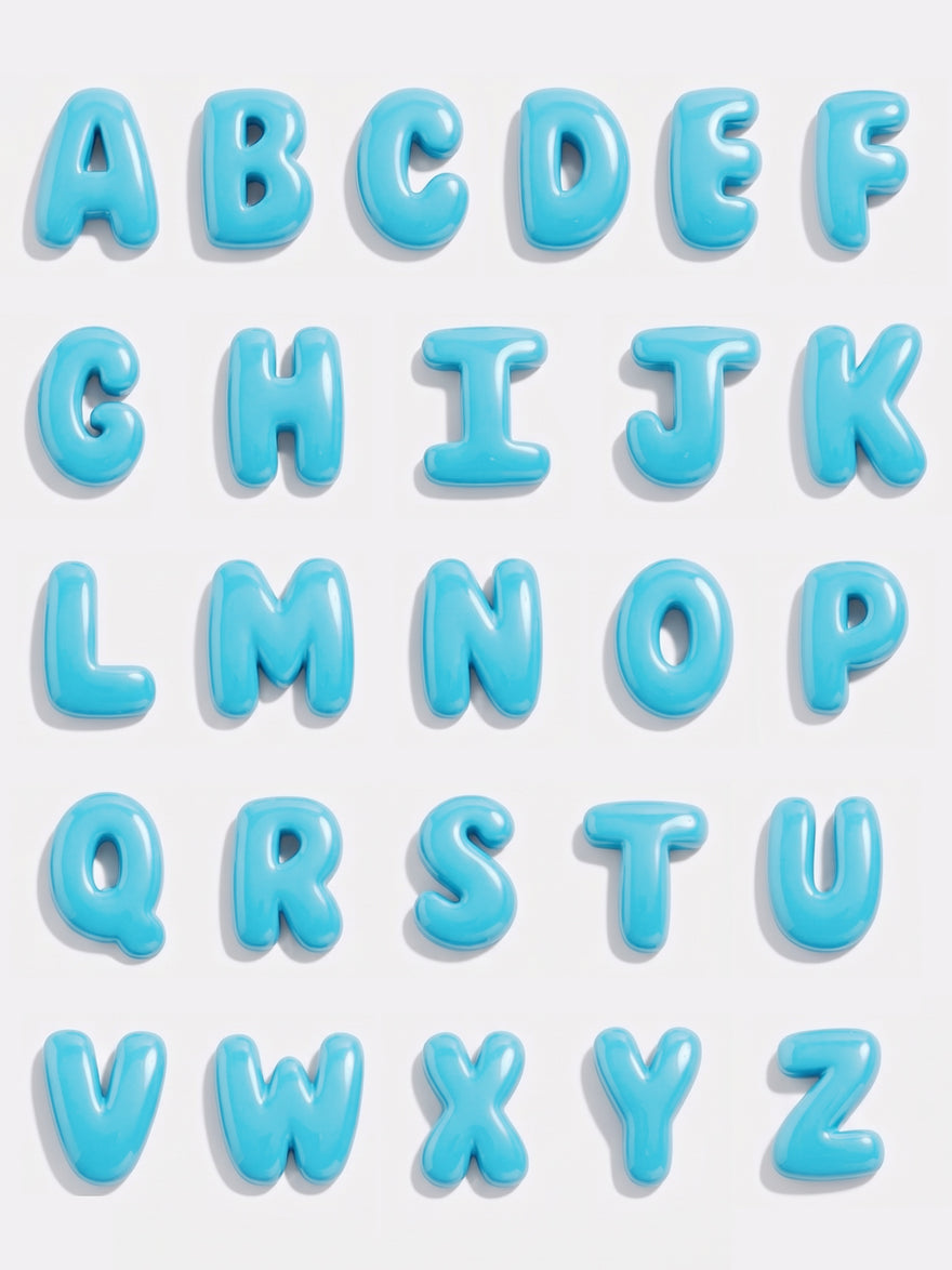 Knotty Enamel Initial Custom Bracelet - Red/Blue Single Letter