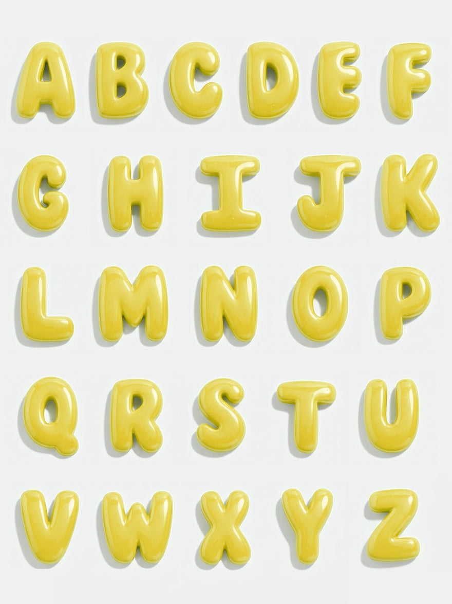 Knotty Enamel Initial Custom Bracelet - Blue/Yellow Single Letter