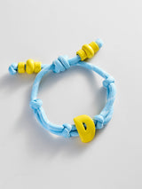 BaubleBar Knotty Enamel Initial Custom Bracelet - Blue/Yellow Single Letter - 
    Personalized letter bracelet

  
