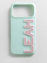 BaubleBar Fine Line Custom iPhone Case - Mint Green/Light Pink