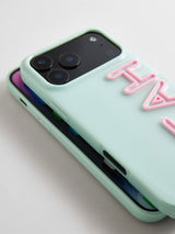 BaubleBar Fine Line Custom iPhone Case - Mint Green/Light Pink