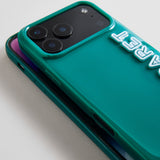 Fine Line Custom iPhone Case - Teal/White