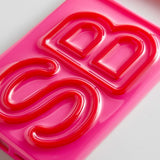 Fine Line Custom iPhone Case - Neon Pink/Red