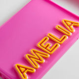 Fine Line Custom iPhone Case - Magenta/Yellow