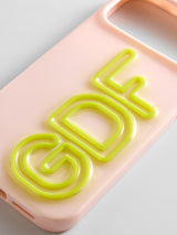 BaubleBar Fine Line Custom iPhone Case - Baby Pink/Chartreuse - 
    Custom Phone Case
  
