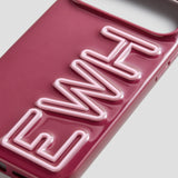 Fine Line Custom iPhone Case - Maroon/Light Pink