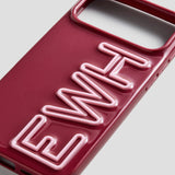 Fine Line Custom iPhone Case - Maroon/Light Pink