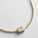 Eunice 14K Gold Crystal Bracelet - Rectangular Cut