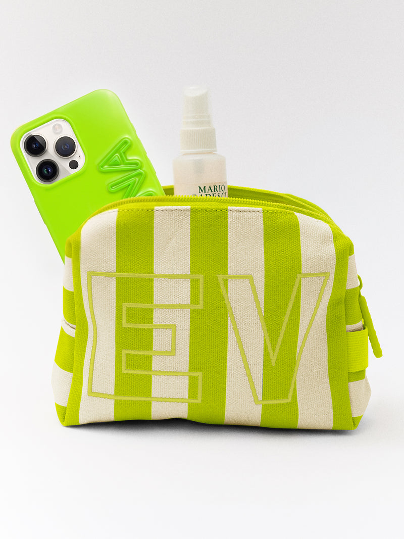 Striped Take It Away Custom Storage Pouch - Custom Keylime
