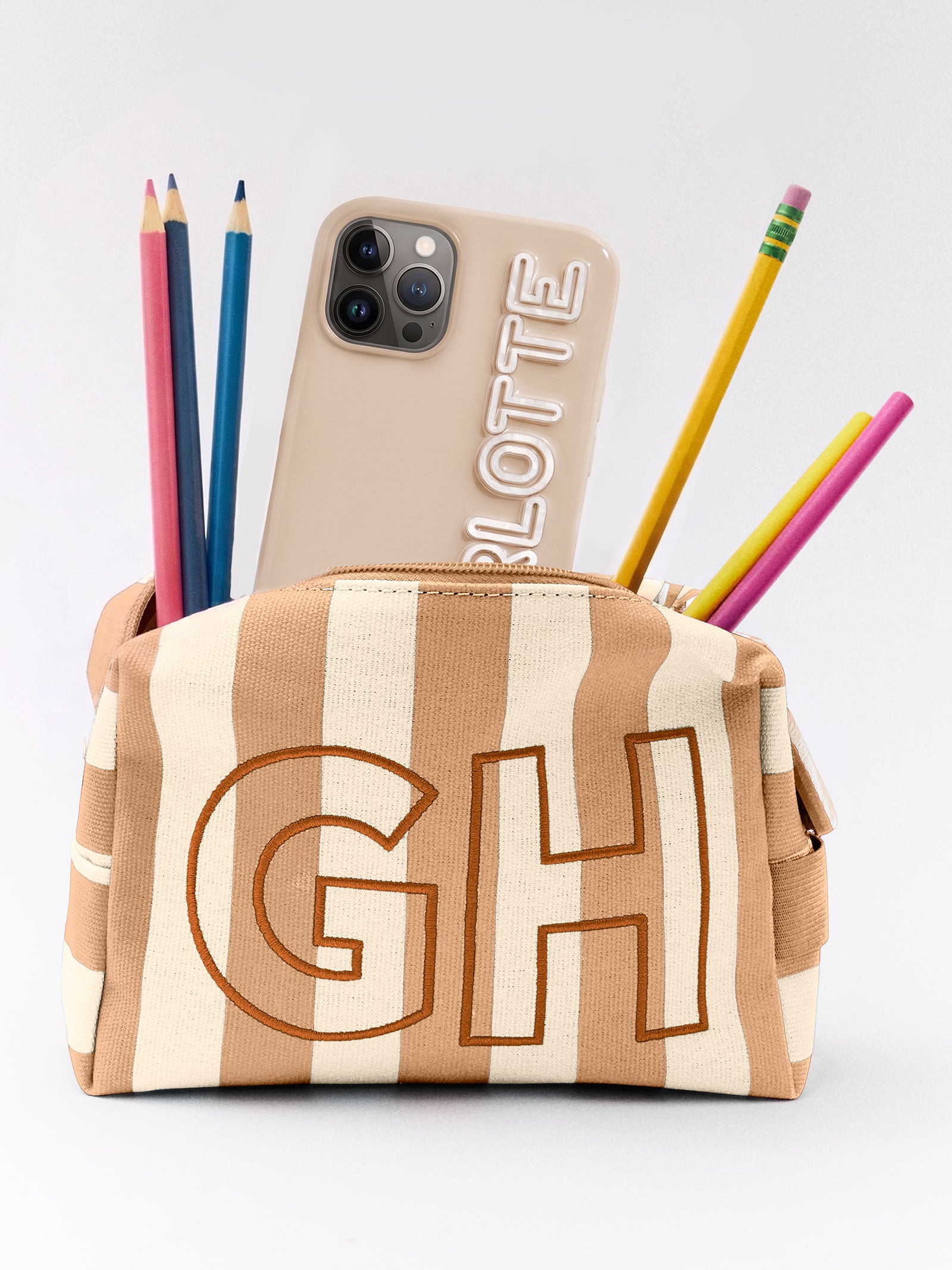 Striped Take It Away Custom Storage Pouch - Custom Dune
